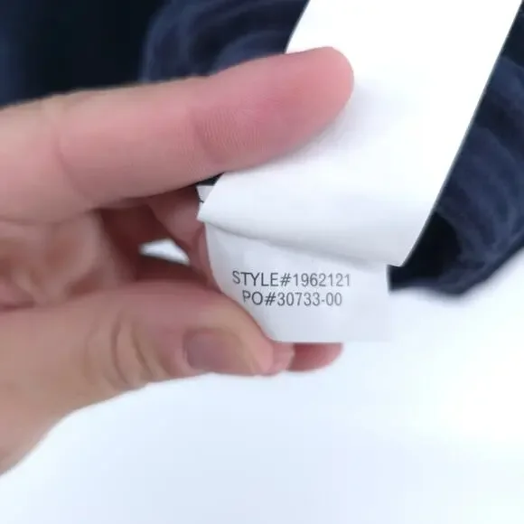 Prana Escambia Half Zip Stormy Night Blue Organic Cotton Velour Leather Pull L - Picture 15 of 15